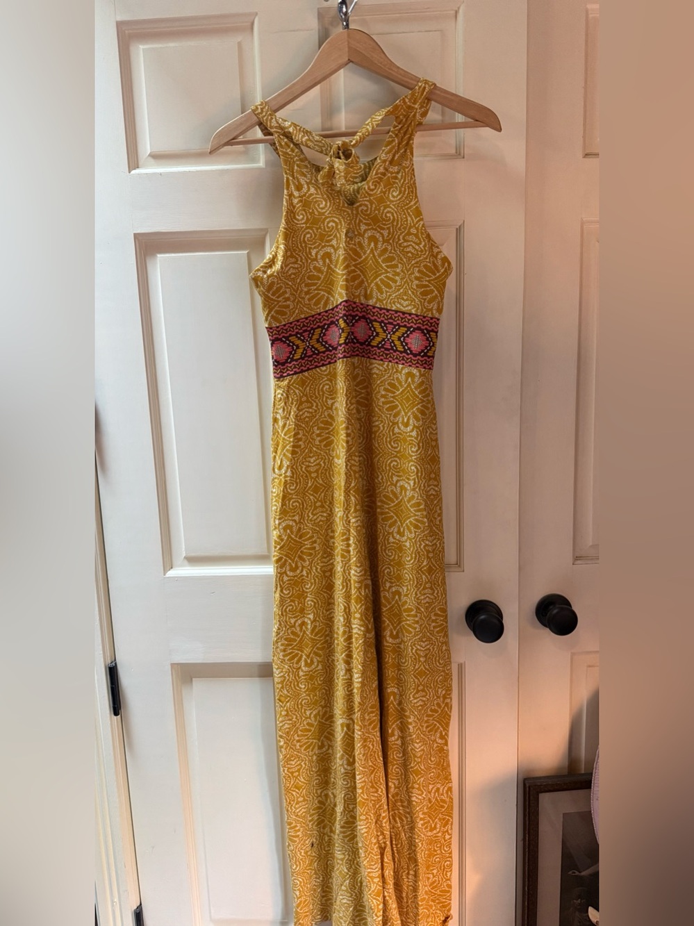 Prana Skye Dress Marigold Yellow Halter Maxi Dress Small - Picture 5 of 8